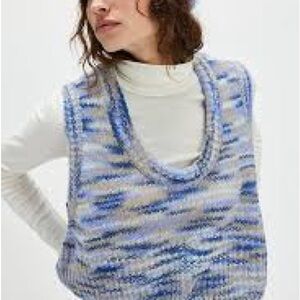 Free People Dream Maker Vest – Multicolor Knit, Size Small